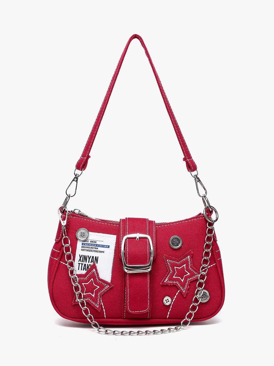 Bolso de diseño de nicho de mujeres punk pentagram, bolso de hombro, bolso de brazo de alta calidad de chicas dulces y calientes.