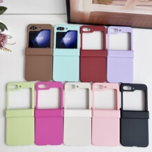 新适用三星galaxy zflip6三件套纯色折叠屏保护套zflip7马卡龙w24