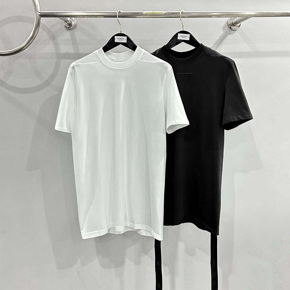 Subhuman Men's | 2024 Spring and Summer Multi-Line Basic Pure Color Slim Bottoming Black and White Short-Sleeved T-Shirt