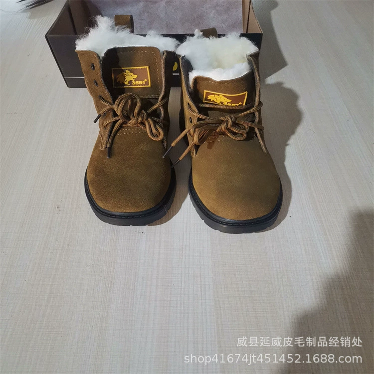 Фабрика оптовой внутренней шерсти вне воловьей кожи повседневная обувь удобная теплая шерстяная обувь