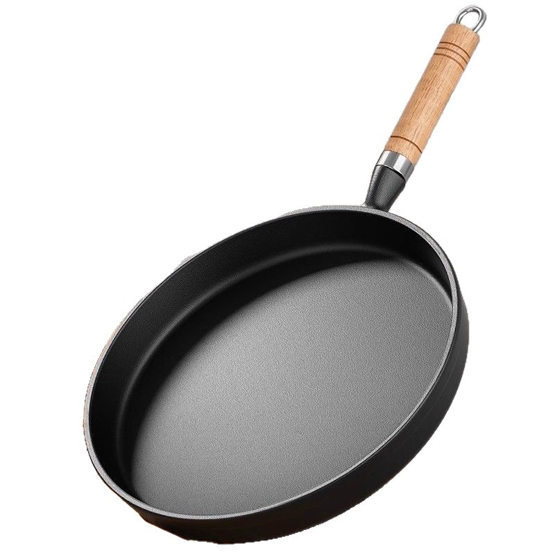 Ferro fundido sartén de hierro sartén de hierro sartén de hierro sartén de filete sartén antiadherente 0 recubrimiento sartén de huevo panquequeque casero panquequequeque