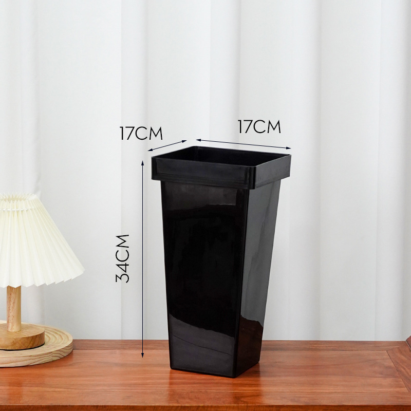 新款方形塑料醒花桶大号深水插花鲜花桶花店专用耐摔家用养花桶