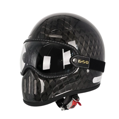 Motosiklet kaskı (dəbilqə) — for Men and Women, Winter and - three-dimensional-pattern-transparent-mirror-m55-56