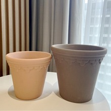 TEMU贴标颜色混批花盆帝罗马不易变形透气虎皮兰多肉红陶土花盆