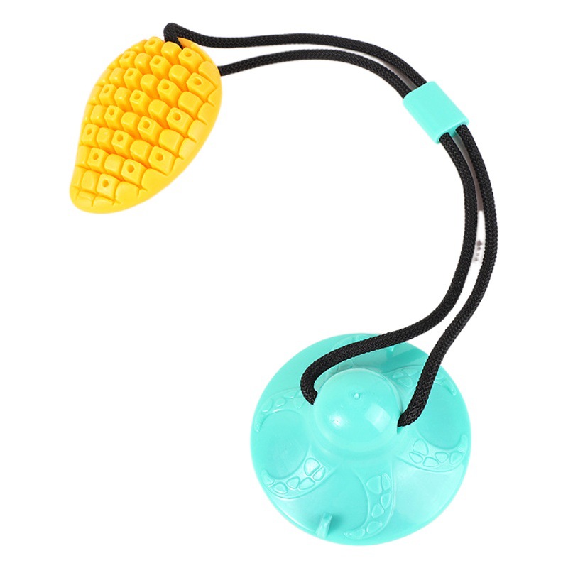 Taza de succión para mascotas con cordón de juguete dientes resistentes a mordeduras Limpieza de fugas de alimentos bola perro aliviando congestión descompresión artefacto juguete al por mayor transfronterizo