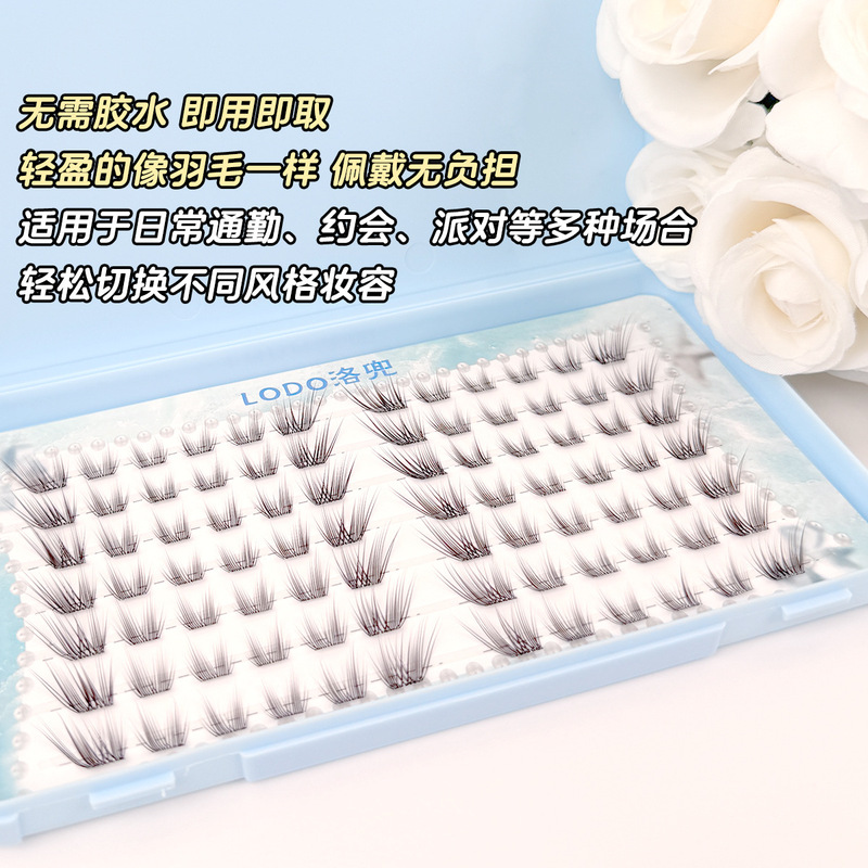 一件代发深棕小樱桃假睫毛洛兜分段式自然清透纯欲免胶上镜仿真|undefined