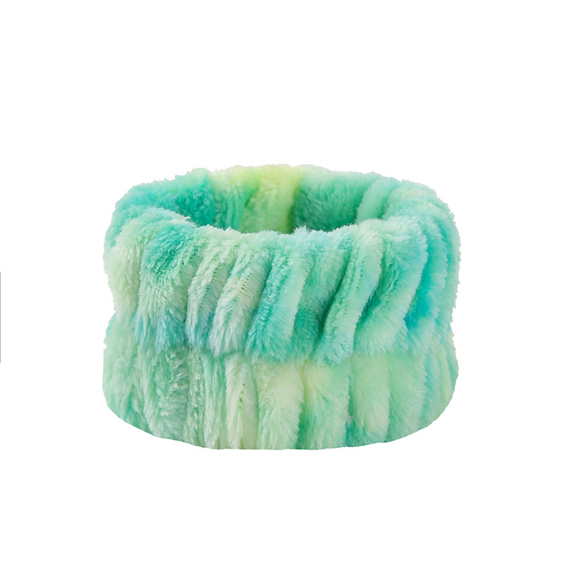 Arco banda de pelo al por mayor de las niñas de color sólido todo partido de maquillaje absorbente de sudor-limpieza lavado de cara correa de muñeca de franela banda de pelo