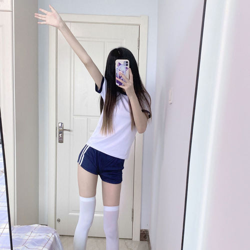 Slightly chubby gymnastics suit for women, pure lust style suit, Japanese girl college senior style cheerleading beach swimsuit gym suit