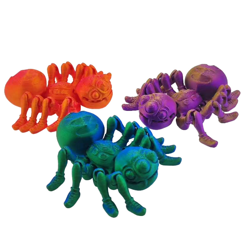 Cross-border 3D printed spider joint, freely movable ornament, children's toy, stall magic tool