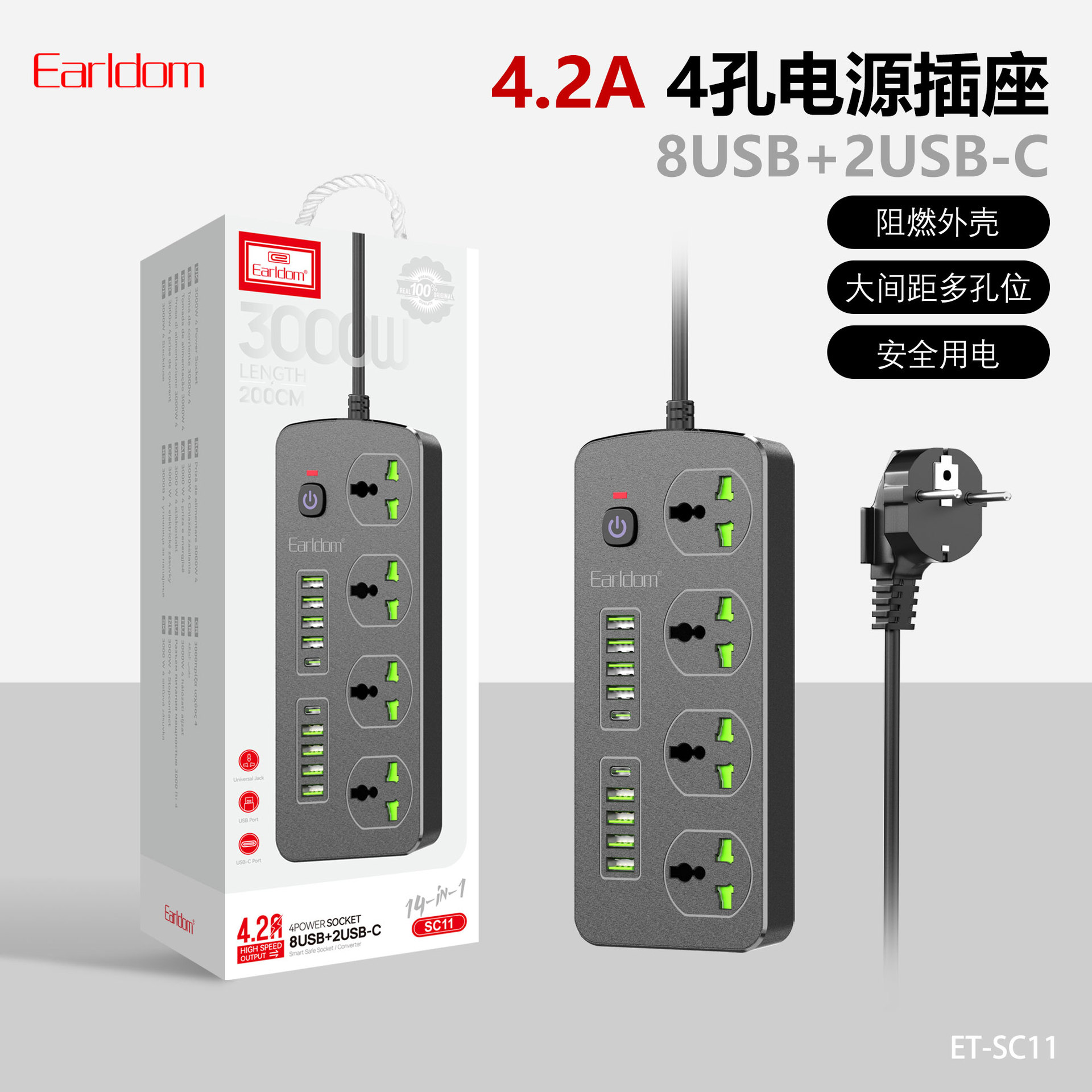 Comercio exterior Exportación socket USB enchufe hogar multi-funcional estándar europeo estándar británico enchufe panel de cableado poroso enchufe