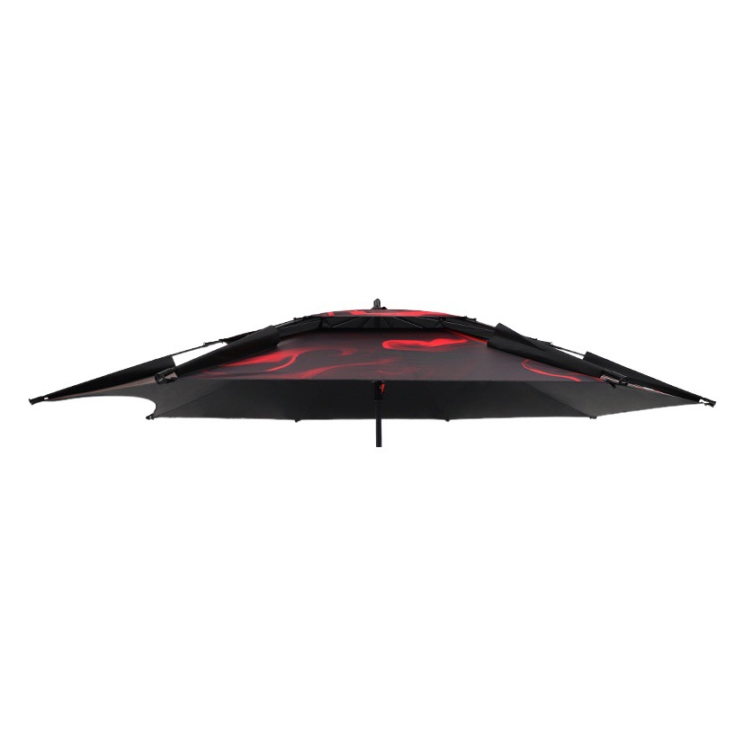 Fishing Umbrella Crutches Big Fishing Umbrella Universal Double Adjusting Cane Umbrella Thickened Black Rubber Umbrella New Sunscreen Anti-rainstorm