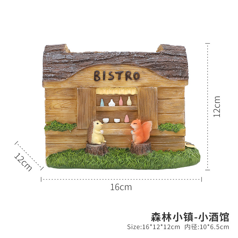 Chậu cây mọng nước hình gốc cây resin, chậu mini phong cách đồng quê, trang trí sân vườn (RG-236)