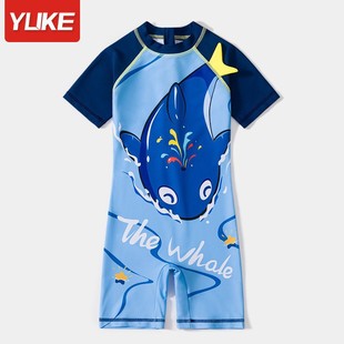 Children's Swimwear Boys' one-piece Swimwear New Sunscreen Training Swimwear Big Boys Swimming Equipment Wholesale