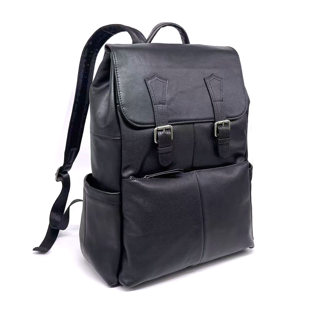 Men's Leather Business Backpack For Travel And Office Work_voghion.com