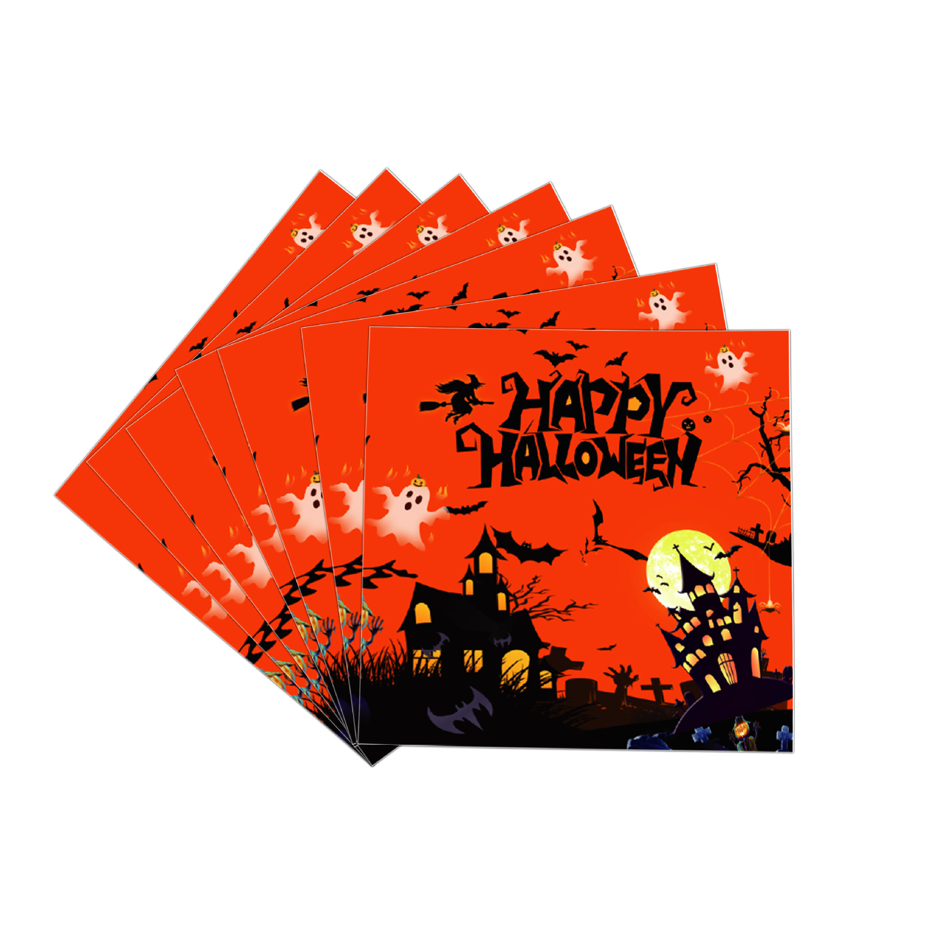Nuevo juego de vajilla desechable para fiesta de Halloween transfronteriza, fiesta de amigos de la familia, plato de papel desechable