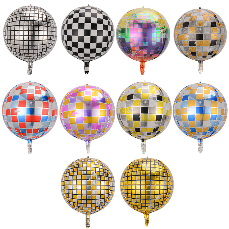 Globo 4D Disco láser transfronterizo de 22 pulgadas DISCO bola KTV bar decoración de fiesta globo de película de aluminio decorativo