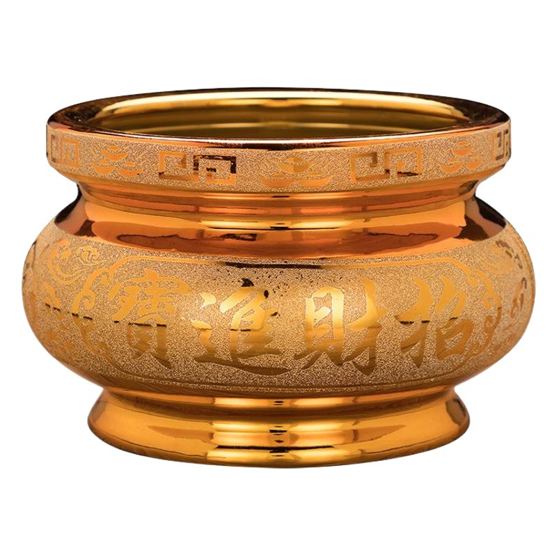 Shunsheng Ceramic Buddhist Supplies Ceramic Incense Burner Household Buddhist Temple Worship Guanyin God of Wealth Incense Burner Manufacturer Batch