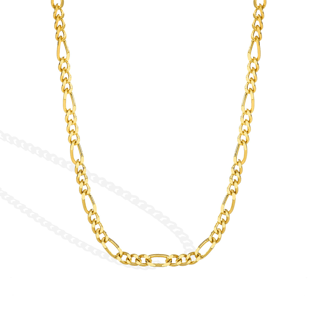 N0096 Minimalist Cool Style Figaro Necklace For Women, European American Fashionable And Unique Layered Collarbone Chain_voghion.com