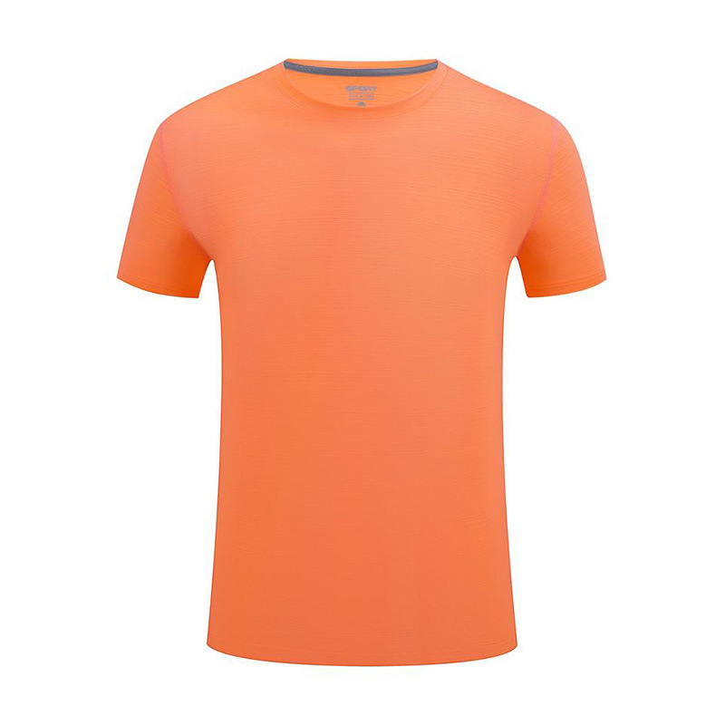 Poliamonio elástico absorción de sudor ligero cuello redondo ropa de trabajo de manga corta camiseta de publicidad cultural de construcción rápida camiseta de secado personalizada