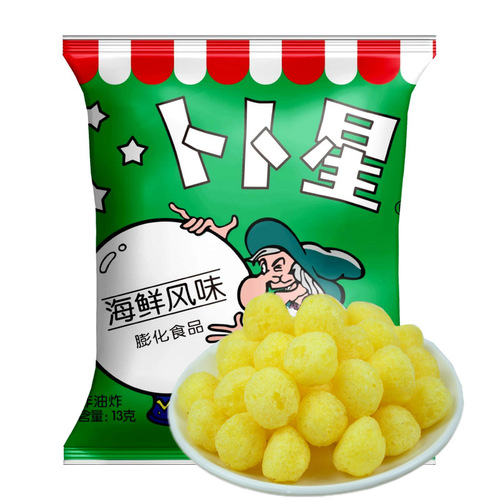 Bubub Star Puffed Food Potato Chips and French Fries 13g Bag 8090 Late Night Snacks Childhood Memories BBQ Tomato Wholesale