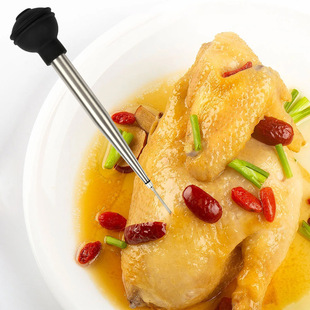 Silicone turkey seasoning pump barbecue cooking seasoning chicken pump sauce syringe oil needle dripping seasoning tube