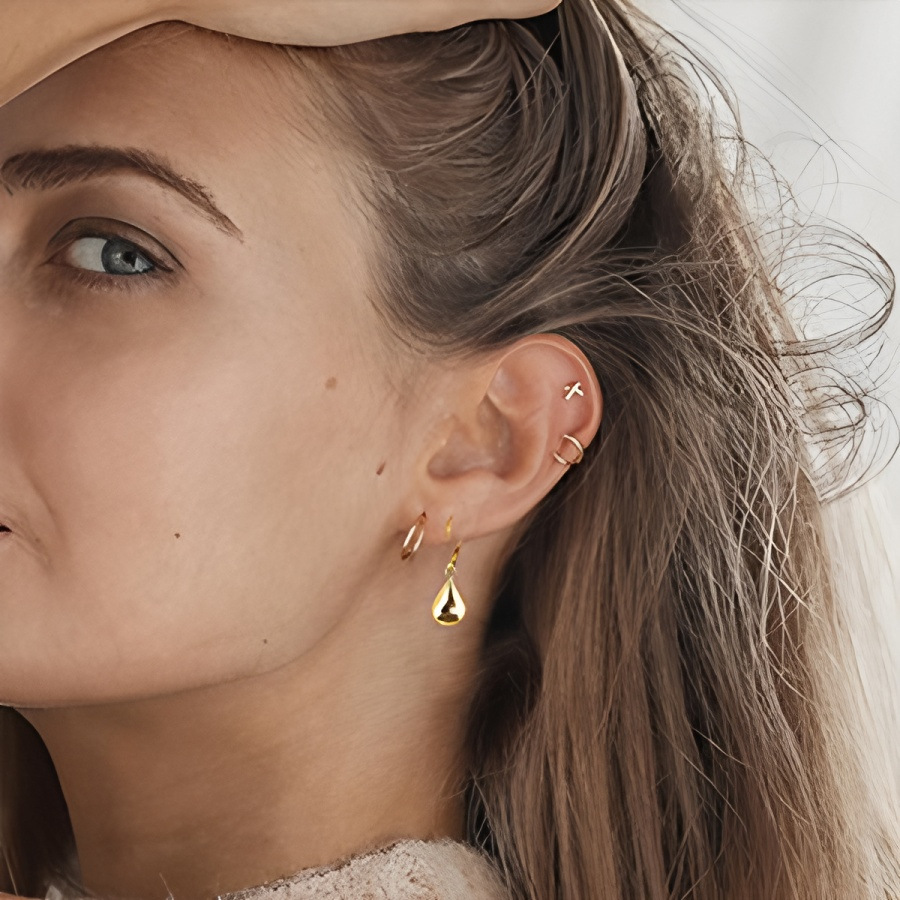 tear drop dangle leverback earrings