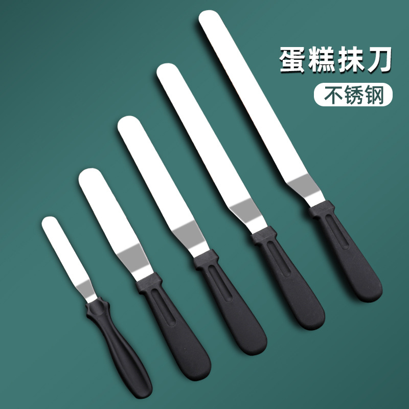 Cuchillo de pastel de acero inoxidable 6 8 10 12 pulgadas cuchillo de horneado cuchillo de mantequilla de mermelada cuchillo de crema