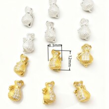 18K�߱�ɫ�錚����M��ʯС�X�����������ֹ�diy�Ʒ�~���