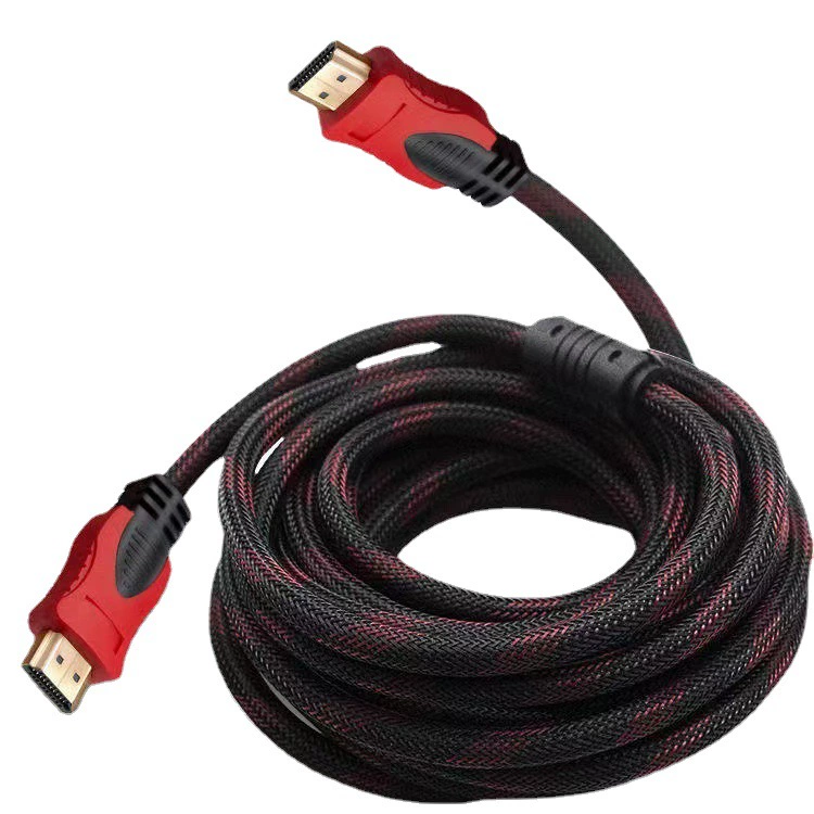 2м HDMI красный и черный сетевой кабель для телевизора сетевой приставки соединение HDMI линия версия 1.4 поддерживает 3D поддерживает 3D