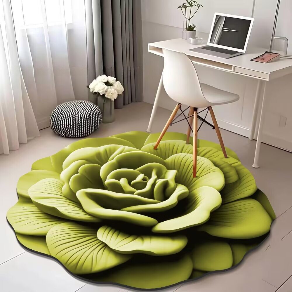 Luz de lujo 3D visualización floral alga barro alga alfombra decoración alfombra de secado rápido absorción de agua dormitorio alfombra de cama antideslizante
