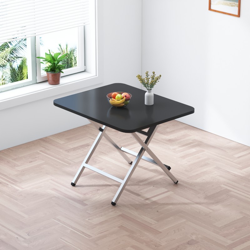 Mesa plegable, mesa de comedor casera, mesa de comedor portátil simple, mesa cuadrada de alquiler, mesa cuadrada simple de comedor