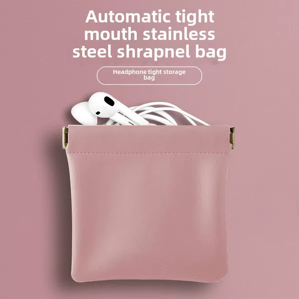 Mini Cosmetics Bag Coin Purse Cosmetic Bag Small Portable AirPods Headphone Bag Protective Cover Miscellaneous Lipstick Bag