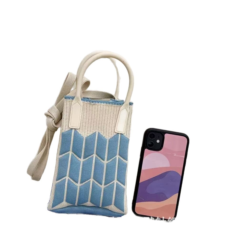 Primavera mini mochila para mujeres 2026 nuevo estilo japonés y coreano multicolor mochila de hombro manejo de silicona bolso de punto