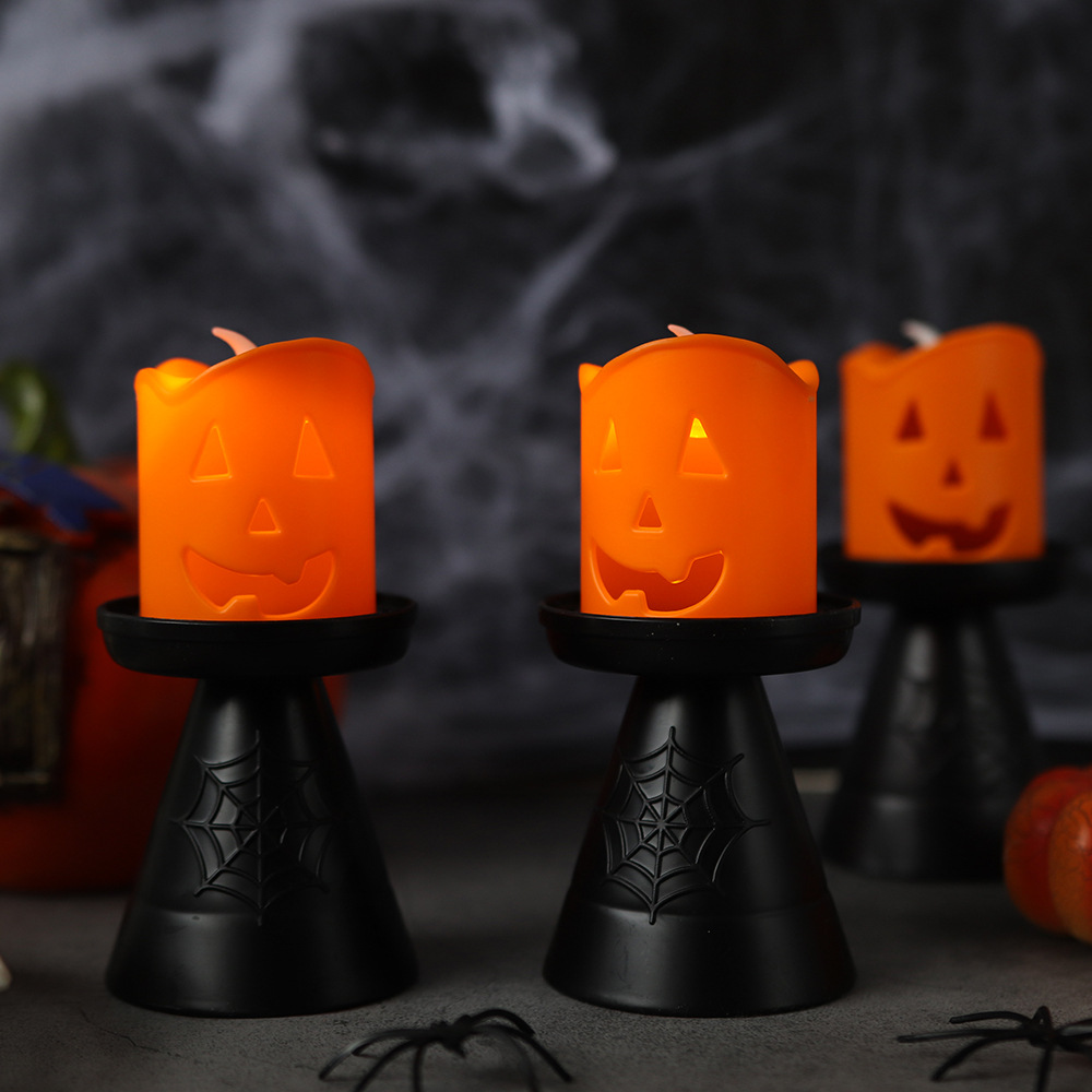Nueva decoración de Halloween calabaza lámpara de Halloween candelabro lámpara de vela accesorios de fiesta