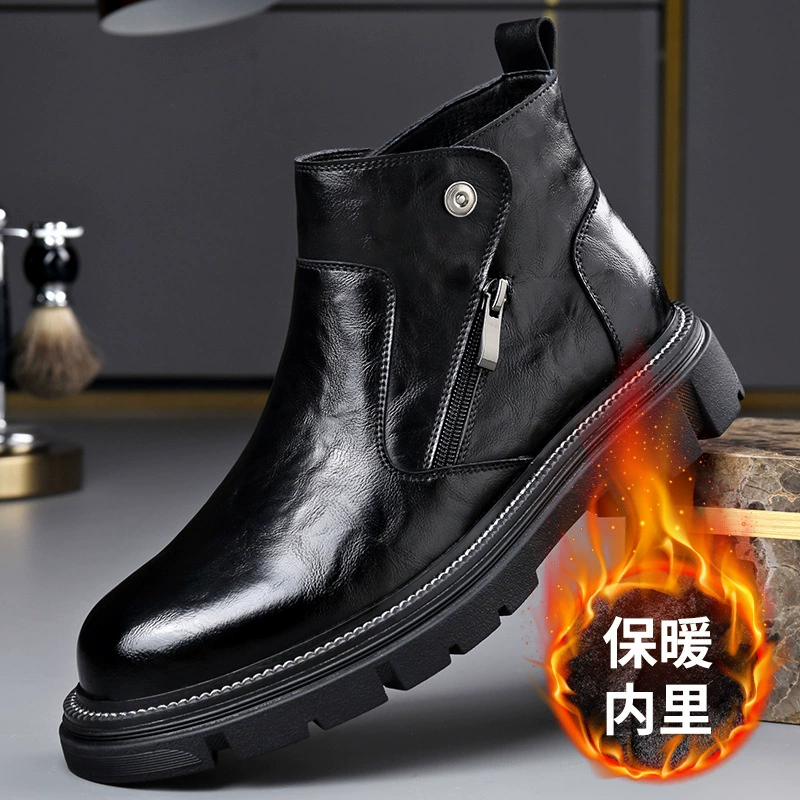 2024 новые ботинки Martin в британском стиле мужские сапоги Челси боковые молнии повседневные дикие бархатные сапоги