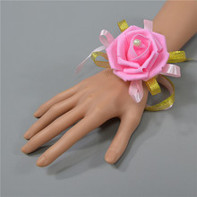 韩式珍珠手腕花批发系带姐妹花婚庆用品唯美伴娘团腕花舞蹈道具