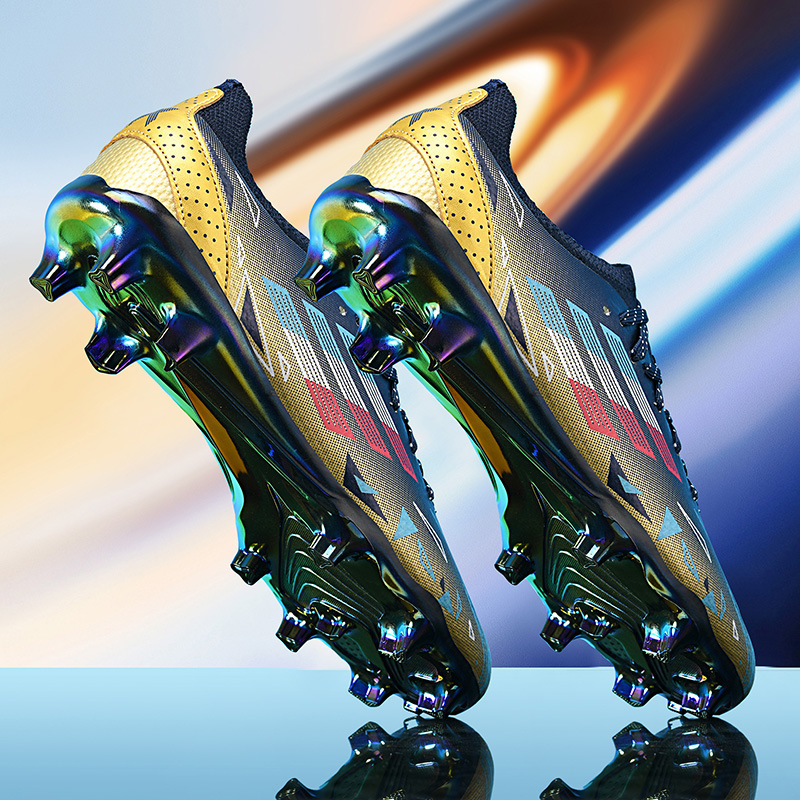 Messi Classy Football Shoes Seamless Upper Colorful Electroplated Bottom Kidsren's Long Spike Football Shoes Male and Female Students Training Shoes Messi Classy Football Shoes Seamless Upper Colorful Electroplated Bottom Kidsren's Long Spike Football Shoes Male and Female Students Training Shoes