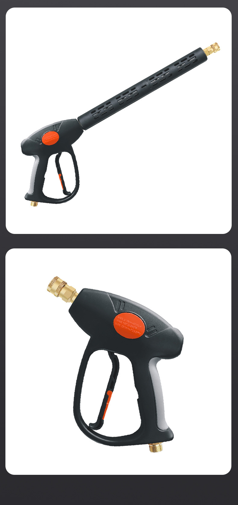High-Pressure Cleaning Machine, High-Pressure Car Wash Water Gun, Car Wash Machine, High-Pressure Water Gun, Metal Copper Spray Gun 280Bar/4000Psi
