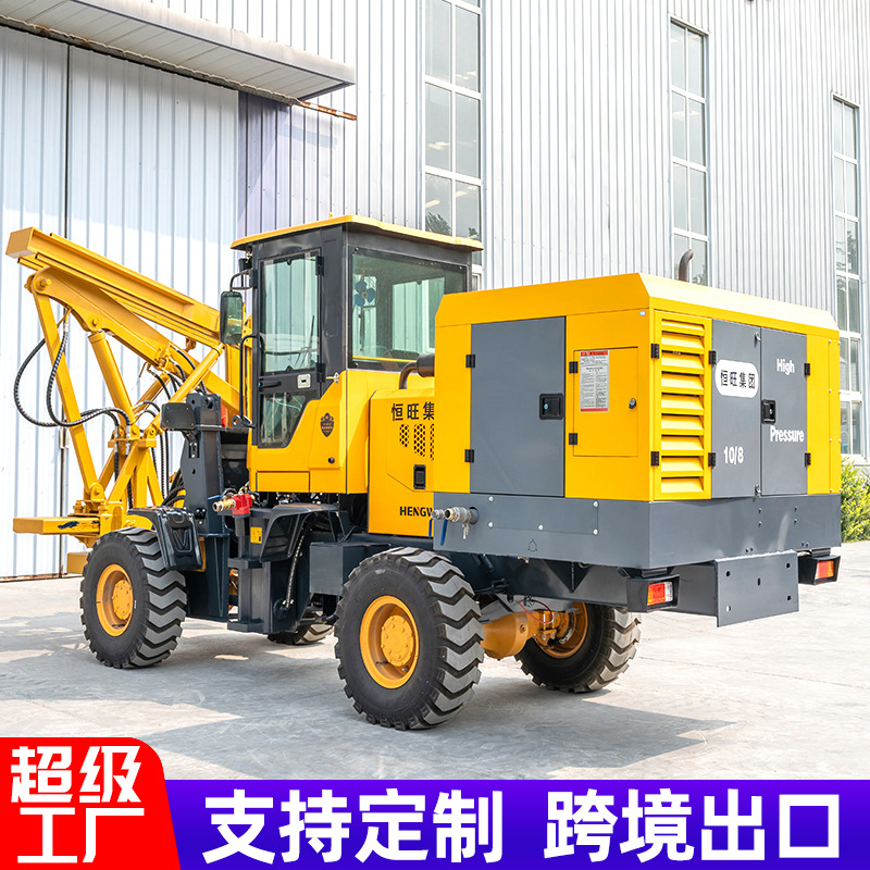 máquina de pilotes de barrera de autopista ondulada máquina de pilotes de perforación de agujeros integrada máquina de pilotes cuadrados de valla