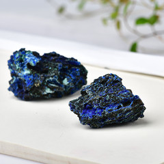 Natural azurite stone azurite and malachite symbiotic stone raw stone ore specimen decorative ornaments wholesale