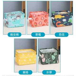 厂家布艺收纳盒宿舍家用桌面收纳筐化妆品杂物可折叠迷你收纳篮
