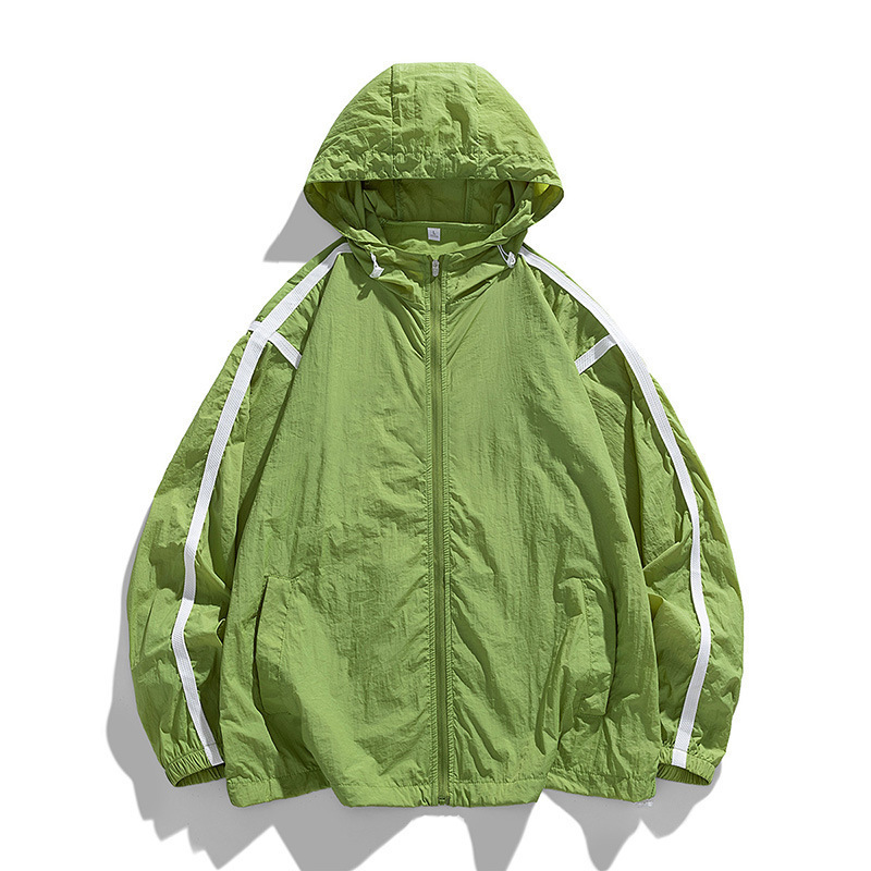 Ropa de protección solar para hombre verano ultra delgada piel de seda de hielo transpirable suelta de cuello vertical chaqueta de secado rápido abrigo de manga larga fresco