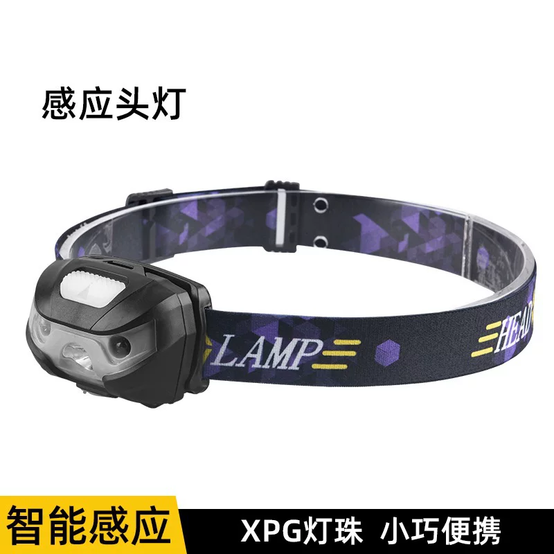 Кросс-бордерная электронная коммерция LED яркий свет 3W белый свет USB зарядная головная лампа для ночной рыбалки с переключателем походная водонепроницаемая головной фонарь