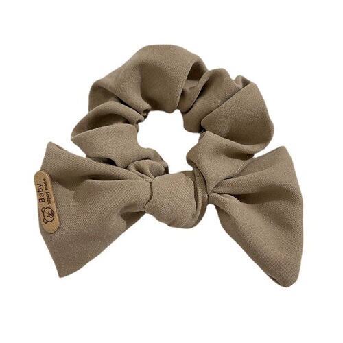New style bear logo bow large intestine hair tie fashionable fabric retro women's high-end headband headband hair accessories wholesale