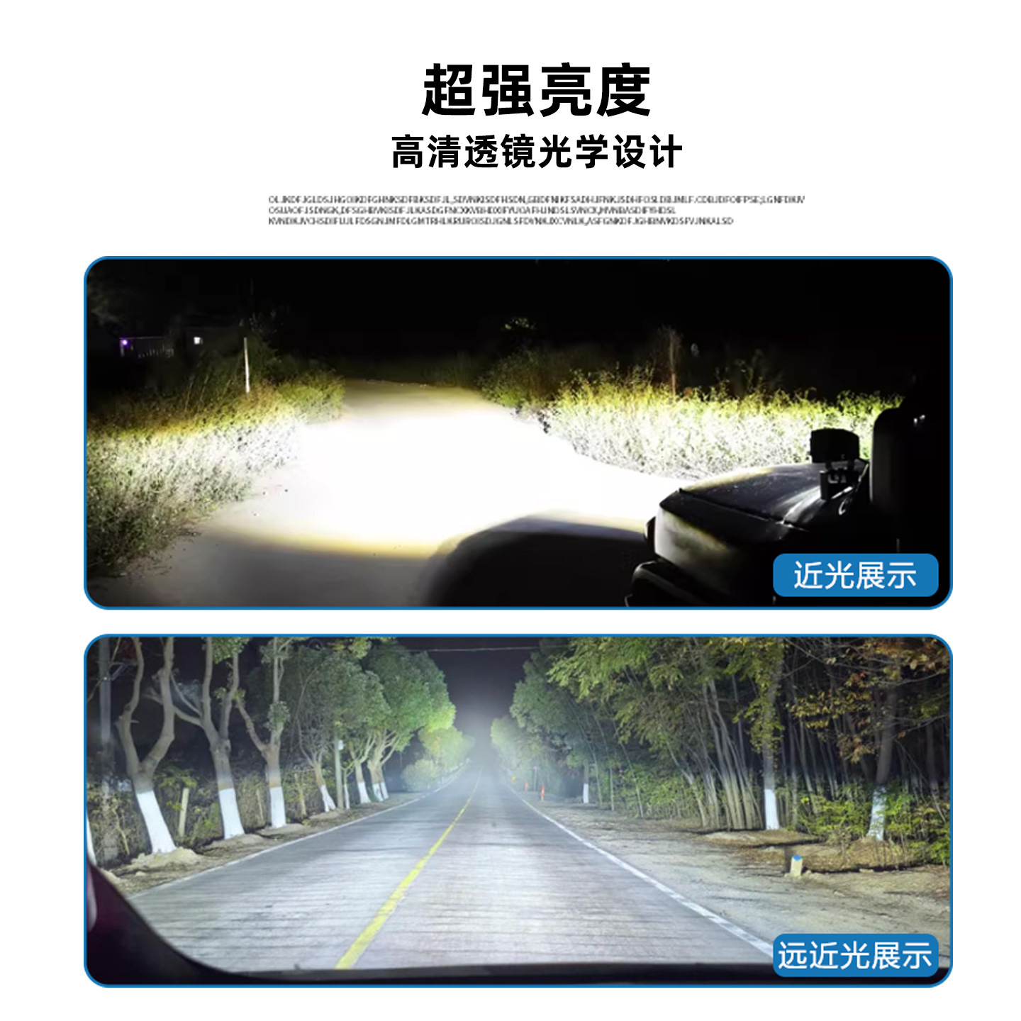 Auto y motocicleta LED Spotlight tres perlas de alto brillo Spotlight SUV de alta potencia Spotlight externo Spotlight Niebla Spotlight A image 3