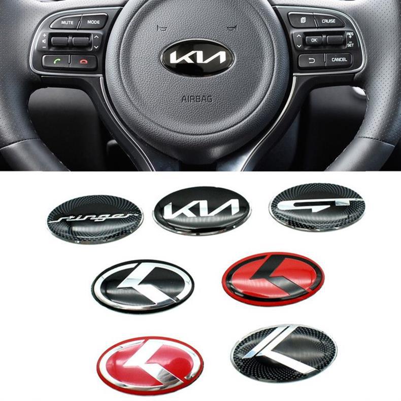 New and upgraded Kia steering wheel emblem, modified Stinger KN herringbone emblem, K5, K3 interior car stickers, GT car emblem