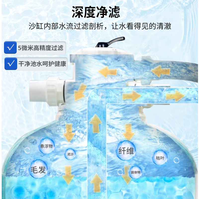 AQUA AIK piscina filtro de arena circulante piscina de peces piscina piscina de arena bomba de agua todo en uno equipo de tratamiento de agua