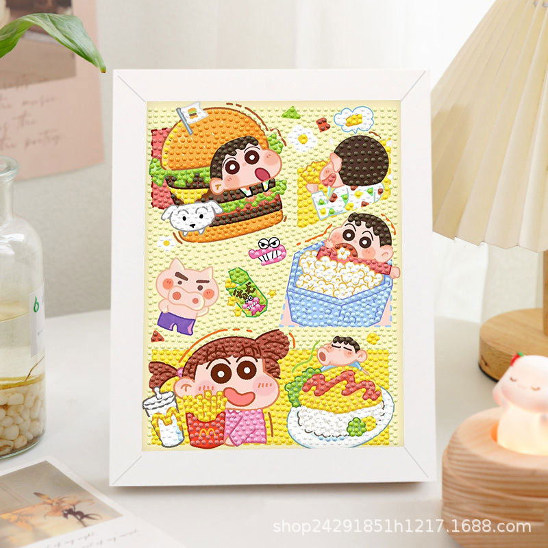 Diamante nuevo lápiz de dibujos animados pequeño nuevo pegatino diy puzzle manual regalo de cumpleaños para niños estudiantes