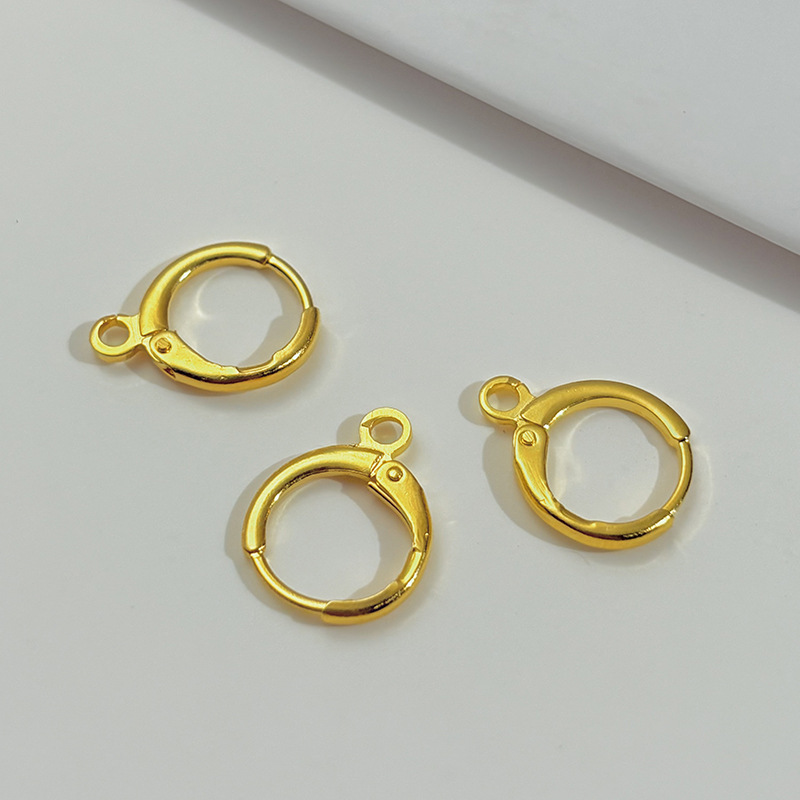 Base de pendientes redondos de latón para DIY