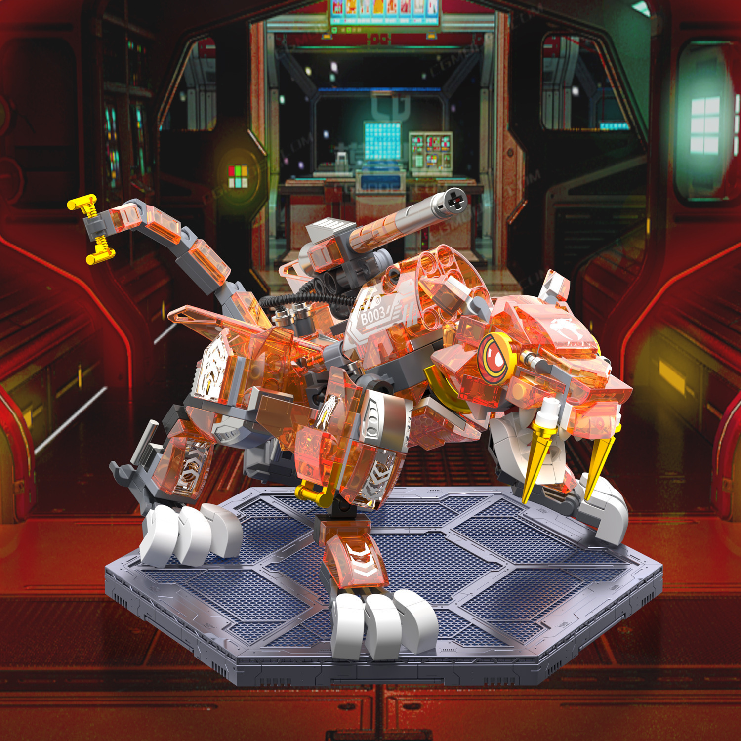 Compatible con luces nocturnas Kirin insectos altos animales marinos ensamblaje bloques de construcción juno juguetes regalo para niños
